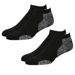 TCK Men's Plantar Fasciitis No Show Running Socks With Arch Support 2 Pack - Made From Recycled Materials