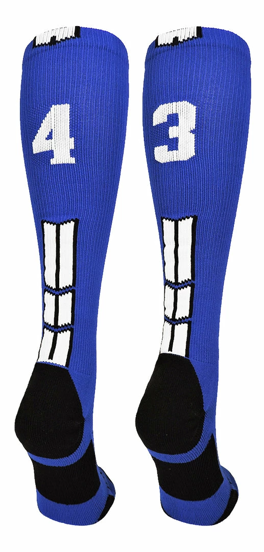 Best Sale ๐ MadSportsStuff โพ Baseball ๐งฆ Socks Royal Player ID Custom Number Over The Calf ๐งฆ Socks For ๐ฅ Softball โพ Baseball Football Boys And ๐ง Girls ๐ 87 MadSportsStuff Baseball Socks Royal Player ID Custom Number Over The Calf Socks For Softball Baseball Football Boys And Girls