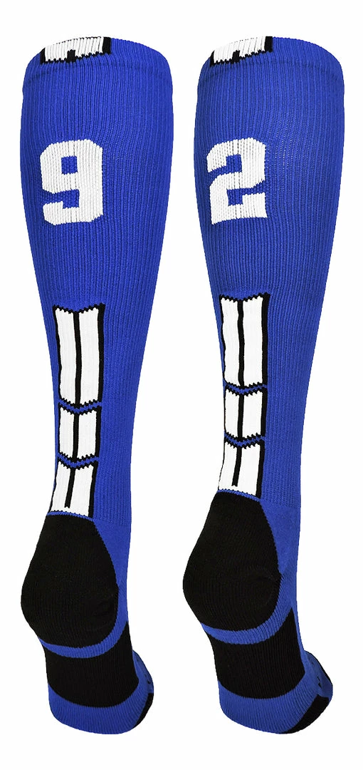 Brand new ๐ฅฐ MadSportsStuff Royal Player ID Custom Number Over The Calf ๐งฆ Socks For ๐ฅ Softball โพ Baseball Football Boys And ๐ง Girls ๐ 38 MadSportsStuff Royal Player ID Custom Number Over The Calf Socks For Softball Baseball Football Boys And Girls