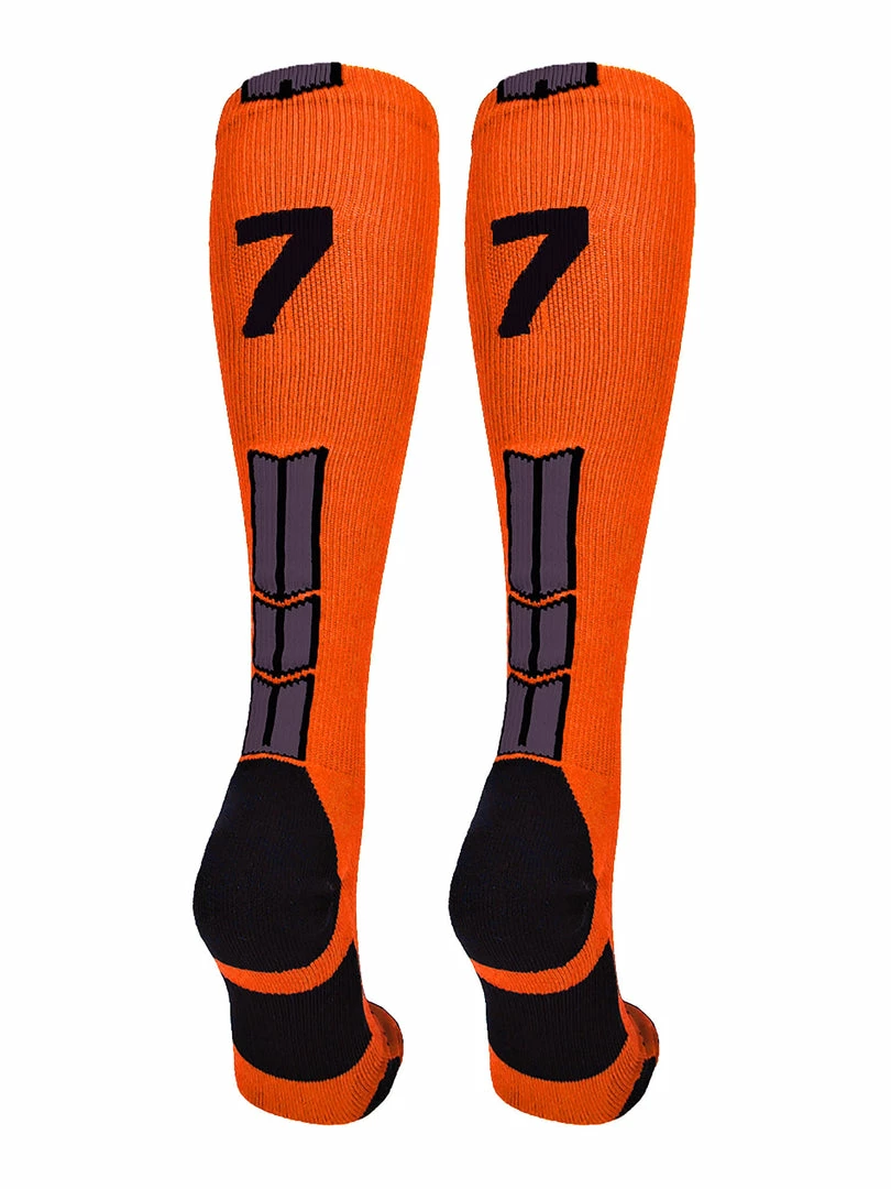 Best Sale ๐ MadSportsStuff ๐ฅ Softball ๐งฆ Socks Orange And Black Player ID Custom Number Over The Calf ๐งฆ Socks For ๐ฅ Softball โพ Baseball Football Boys And ๐ง Girls โญ 53 MadSportsStuff Softball Socks Orange And Black Player ID Custom Number Over The Calf Socks For Softball Baseball Football Boys And Girls