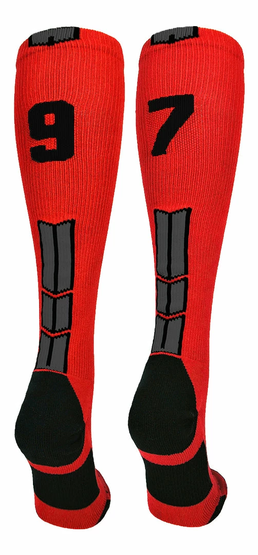 Wholesale π₯° MadSportsStuff βΎ Baseball 𧦠Socks Red And Black Player ID Custom Number Over The Calf 𧦠Socks For π₯ Softball βΎ Baseball Football Boys And π§ Girls π 33 MadSportsStuff Baseball Socks Red And Black Player ID Custom Number Over The Calf Socks For Softball Baseball Football Boys And Girls