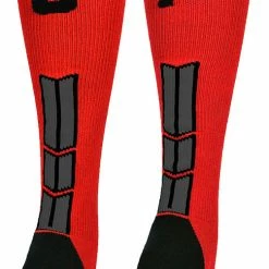 New ๐ MadSportsStuff Red And Black Player ID Custom Number Over The Calf ๐งฆ Socks For ๐ฅ Softball โพ Baseball Football Boys And ๐ง Girls โพ Baseball ๐งฆ Socks ๐ 138 MadSportsStuff Red And Black Player ID Custom Number Over The Calf Socks For Softball Baseball Football Boys And Girls Baseball Socks