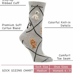 WHD Cockapoo Socks For Women Gift For Dog Lovers