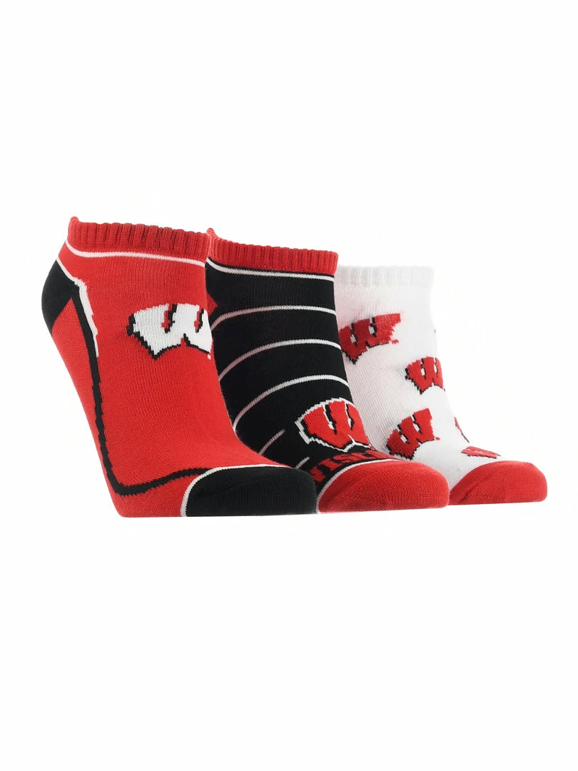 Best Pirce ๐ TCK Wisconsin Badgers No Show ๐งฆ Socks Full Field 3 Pack All Schools ๐ฅฐ 1 TCK Wisconsin Badgers No Show Socks Full Field 3 Pack All Schools