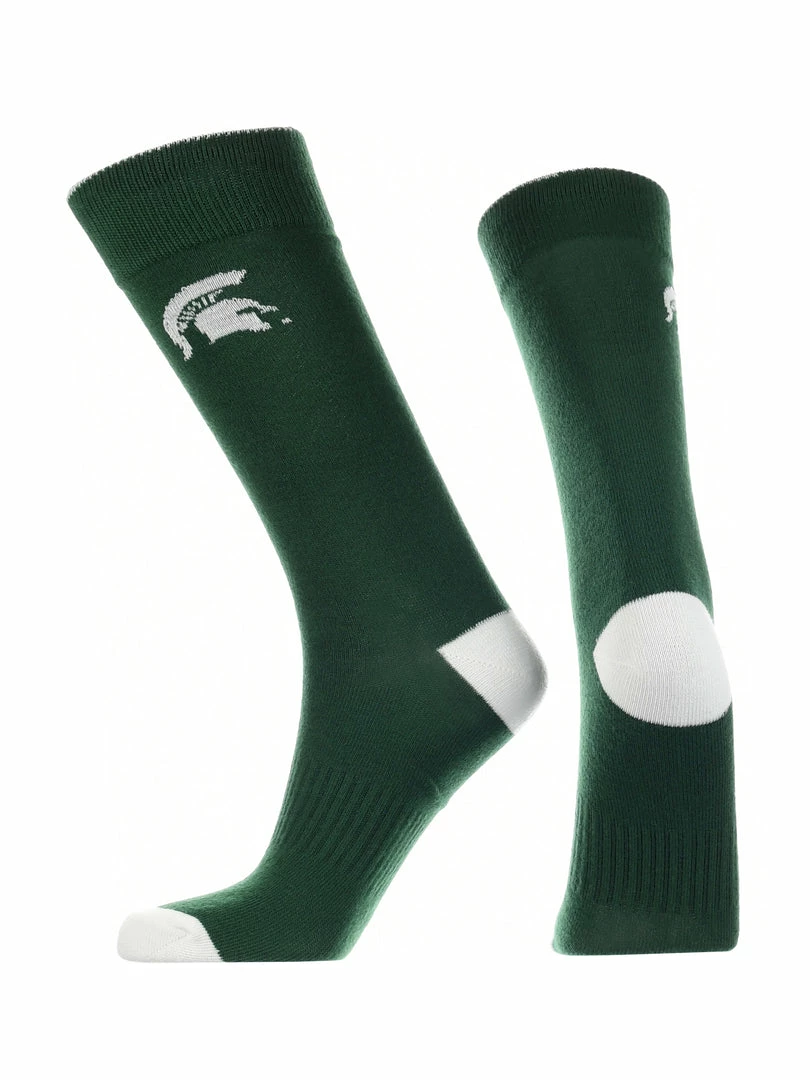 Brand new ๐ TCK Michigan State Spartans ๐ Dress ๐งฆ Socks Dean's List Crew Length ๐งฆ Socks โญ 2 TCK Michigan State Spartans Dress Socks Dean's List Crew Length Socks