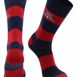 TCK All Schools Arizona Wildcats Socks Game Day Striped Crew Socks