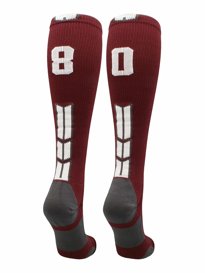 Best Sale ๐ MadSportsStuff Maroon Player ID Custom Number Over The Calf ๐งฆ Socks For ๐ฅ Softball โพ Baseball Football Boys And ๐ง Girls ๐ฅ Softball ๐งฆ Socks ๐ 49 MadSportsStuff Maroon Player ID Custom Number Over The Calf Socks For Softball Baseball Football Boys And Girls Softball Socks