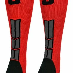 Budget ๐ฏ MadSportsStuff Red And Black Player ID Custom Number Over The Calf ๐งฆ Socks For ๐ฅ Softball โพ Baseball Football Boys And ๐ง Girls โพ Baseball ๐งฆ Socks ๐ 132 MadSportsStuff Red And Black Player ID Custom Number Over The Calf Socks For Softball Baseball Football Boys And Girls Baseball Socks