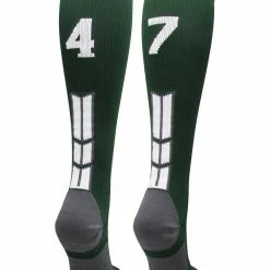Hot Sale โ๏ธ MadSportsStuff Dark Green Player ID Custom Number Over The Calf ๐งฆ Socks For ๐ฅ Softball โพ Baseball Football Boys And ๐ง Girls ๐ 188 MadSportsStuff Dark Green Player ID Custom Number Over The Calf Socks For Softball Baseball Football Boys And Girls