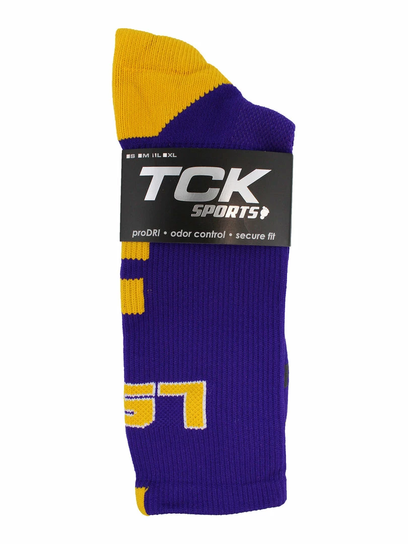 Coupon ๐ TCK LSU Tigers Baseline Crew ๐งฆ Socks ๐ 3 TCK LSU Tigers Baseline Crew Socks
