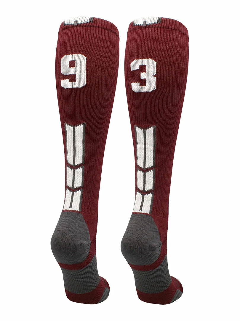 Best Sale ๐ MadSportsStuff ๐ฅ Softball ๐งฆ Socks Maroon Player ID Custom Number Over The Calf ๐งฆ Socks For ๐ฅ Softball โพ Baseball Football Boys And ๐ง Girls ๐คฉ 36 MadSportsStuff Softball Socks Maroon Player ID Custom Number Over The Calf Socks For Softball Baseball Football Boys And Girls
