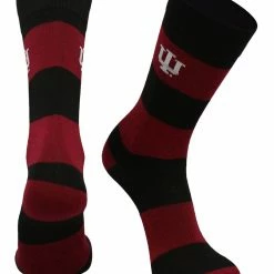 TCK Indiana Hoosiers Socks Game Day Striped Crew Socks All Schools