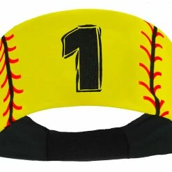 MadSportsStuff Softball Headband For Girls With Jersey Number (numbers 00-39) Headbands