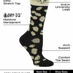 TCK All Schools Central Florida Golden Knights Socks Womens Savage Crew Socks