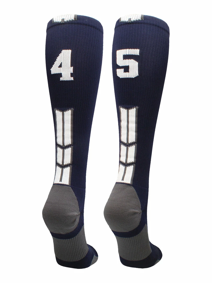 Best Sale ๐คฉ MadSportsStuff Navy Player ID Custom Number Over The Calf ๐งฆ Socks For ๐ฅ Softball โพ Baseball Football Boys And ๐ง Girls โจ 87 MadSportsStuff Navy Player ID Custom Number Over The Calf Socks For Softball Baseball Football Boys And Girls