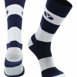 TCK All Schools BYU Cougars Socks Game Day Striped Crew Socks