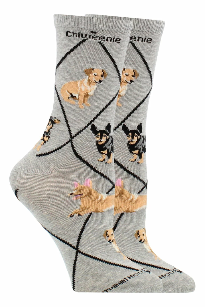 Hot Sale ✨ WHD Chiweenie 🧦 Socks For 👩 Women Gift For 🐶 Dog Lovers ❤️ 4 WHD Chiweenie Socks For Women Gift For Dog Lovers