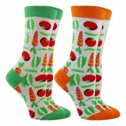 Discount ๐ WHD Vegetable ๐งฆ Socks For ๐ฉ Women - Vegans And Gardeners Gift - 2-Pack Crazy ๐งฆ Socks - Crew ๐งจ 7 WHD Vegetable Socks For Women - Vegans And Gardeners Gift - 2-Pack Crazy Socks - Crew