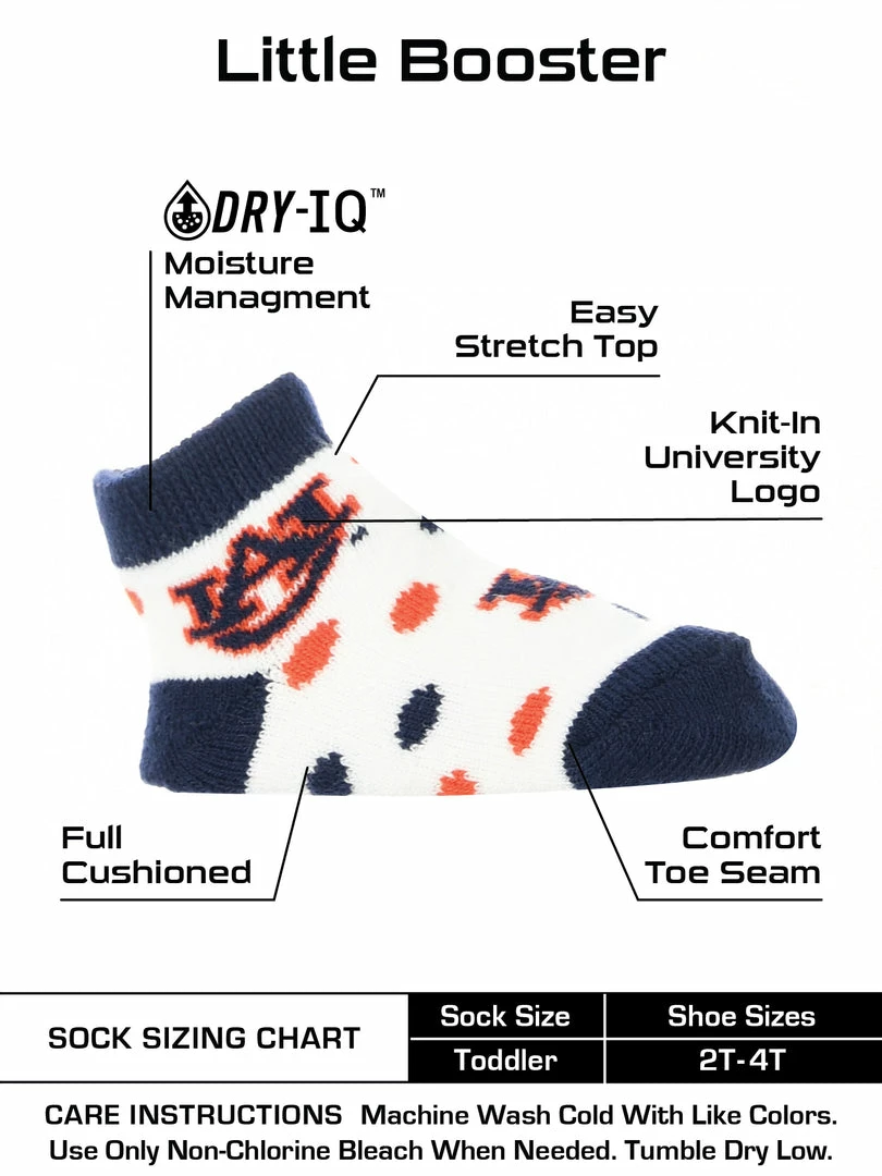 Buy 💯 TCK Auburn Tigers Toddler 🧦 Socks Low Cut Little Fan 🤩 3 TCK Auburn Tigers Toddler Socks Low Cut Little Fan