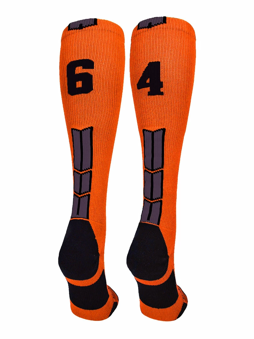 Best Sale ๐ MadSportsStuff ๐ฅ Softball ๐งฆ Socks Orange And Black Player ID Custom Number Over The Calf ๐งฆ Socks For ๐ฅ Softball โพ Baseball Football Boys And ๐ง Girls โญ 16 MadSportsStuff Softball Socks Orange And Black Player ID Custom Number Over The Calf Socks For Softball Baseball Football Boys And Girls