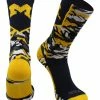 TCK Michigan Wolverines Socks Woodland Camo Crew