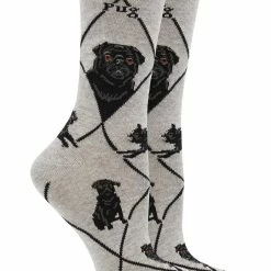 WHD Pug Socks For Women Gift For Dog Lovers Crazy Socks - Crew