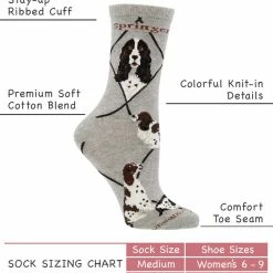 Cheapest ❤️ WHD Springer Spaniel 🧦 Socks For 👩 Women Gift For 🦮 Dog Lovers Crazy 🧦 Socks - Crew 🥰 7 WHD Springer Spaniel Socks For Women Gift For Dog Lovers Crazy Socks - Crew