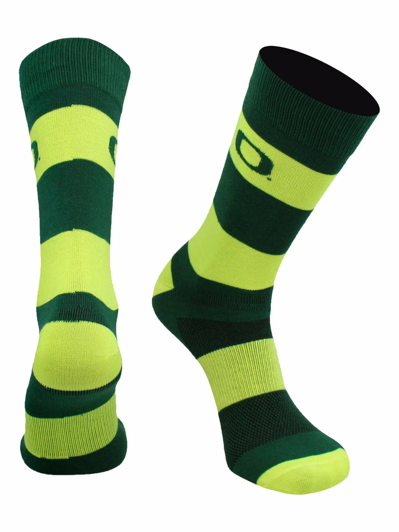 Cheap ⌛ TCK Oregon Ducks 🧦 Socks Game Day Striped Crew 🧦 Socks All Schools ⭐ 1 TCK Oregon Ducks Socks Game Day Striped Crew Socks All Schools