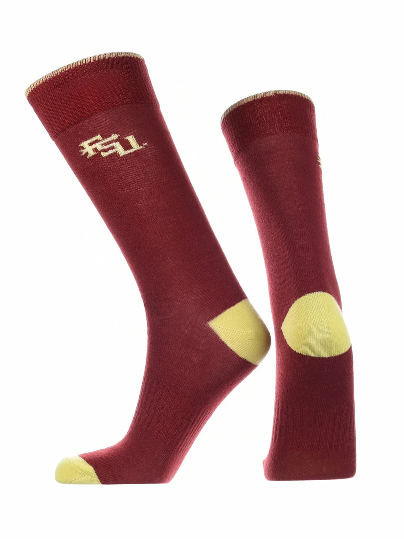 New โ TCK All Schools Florida State Seminoles ๐ Dress ๐งฆ Socks Dean's List Crew Length ๐งฆ Socks ๐ 2 TCK All Schools Florida State Seminoles Dress Socks Dean's List Crew Length Socks
