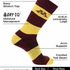 Discount ๐ TCK Minnesota Golden Gophers ๐งฆ Socks Game Day Striped Crew ๐งฆ Socks ๐ 7 TCK Minnesota Golden Gophers Socks Game Day Striped Crew Socks