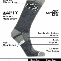 Best Sale ❤️ TCK Penn State Nittany Lions 🧦 Socks Victory Parade Crew Length All Schools 🌟 6 TCK Penn State Nittany Lions Socks Victory Parade Crew Length All Schools
