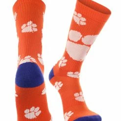 TCK Clemson Tigers Socks Crew Length Sock Mayhem All Schools