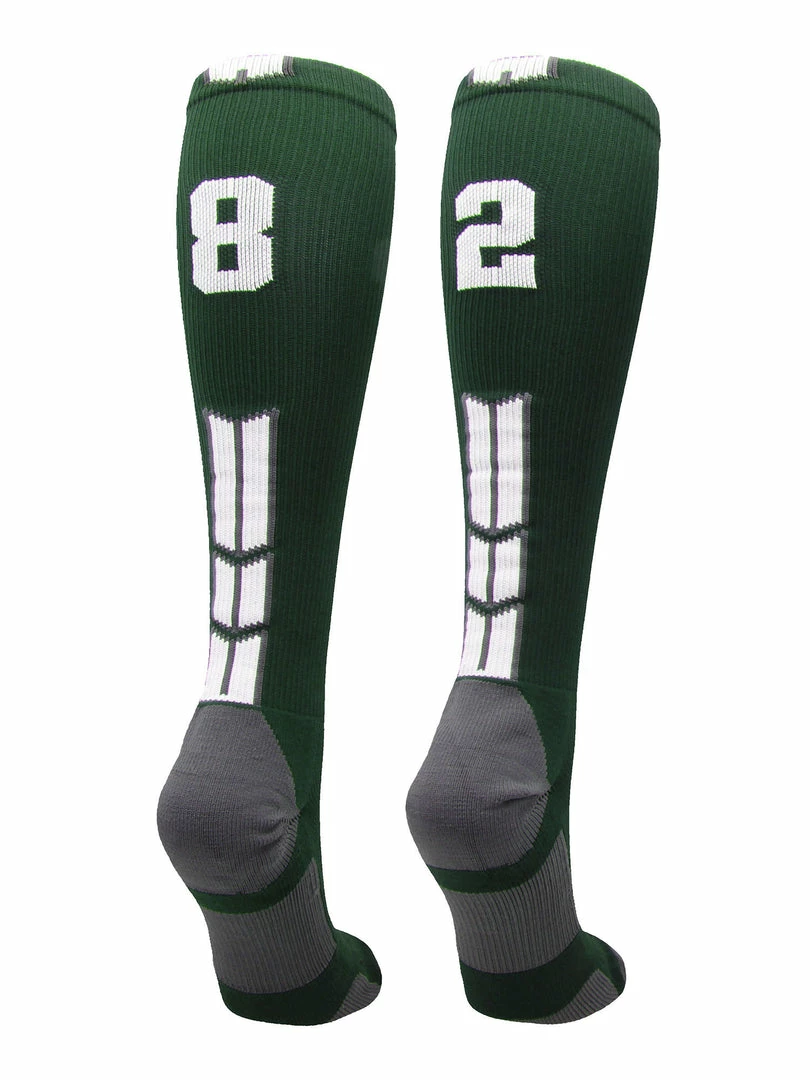 Best Pirce ๐ MadSportsStuff Dark Green Player ID Custom Number Over The Calf ๐งฆ Socks For ๐ฅ Softball โพ Baseball Football Boys And ๐ง Girls ๐ฅ Softball ๐งฆ Socks ๐คฉ 48 MadSportsStuff Dark Green Player ID Custom Number Over The Calf Socks For Softball Baseball Football Boys And Girls Softball Socks