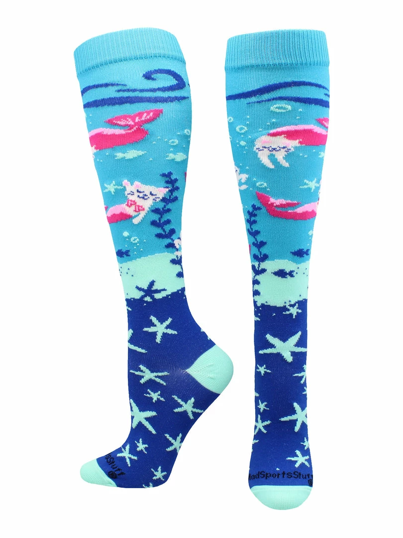 Brand new ๐ MadSportsStuff Half Cat Half Mermaid - Purrmaid Athletic Over The Calf ๐งฆ Socks ๐ฅ Softball ๐งฆ Socks โญ 5 MadSportsStuff Half Cat Half Mermaid - Purrmaid Athletic Over The Calf Socks Softball Socks
