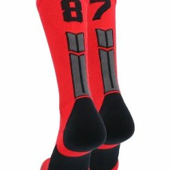 Promo ๐ MadSportsStuff Red And Black Player ID Custom Number Crew ๐งฆ Socks For ๐ Basketball Lacrosse Volleyball Boys And ๐ง Girls Volleyball ๐งฆ Socks โจ 146 MadSportsStuff Red And Black Player ID Custom Number Crew Socks For Basketball Lacrosse Volleyball Boys And Girls Volleyball Socks