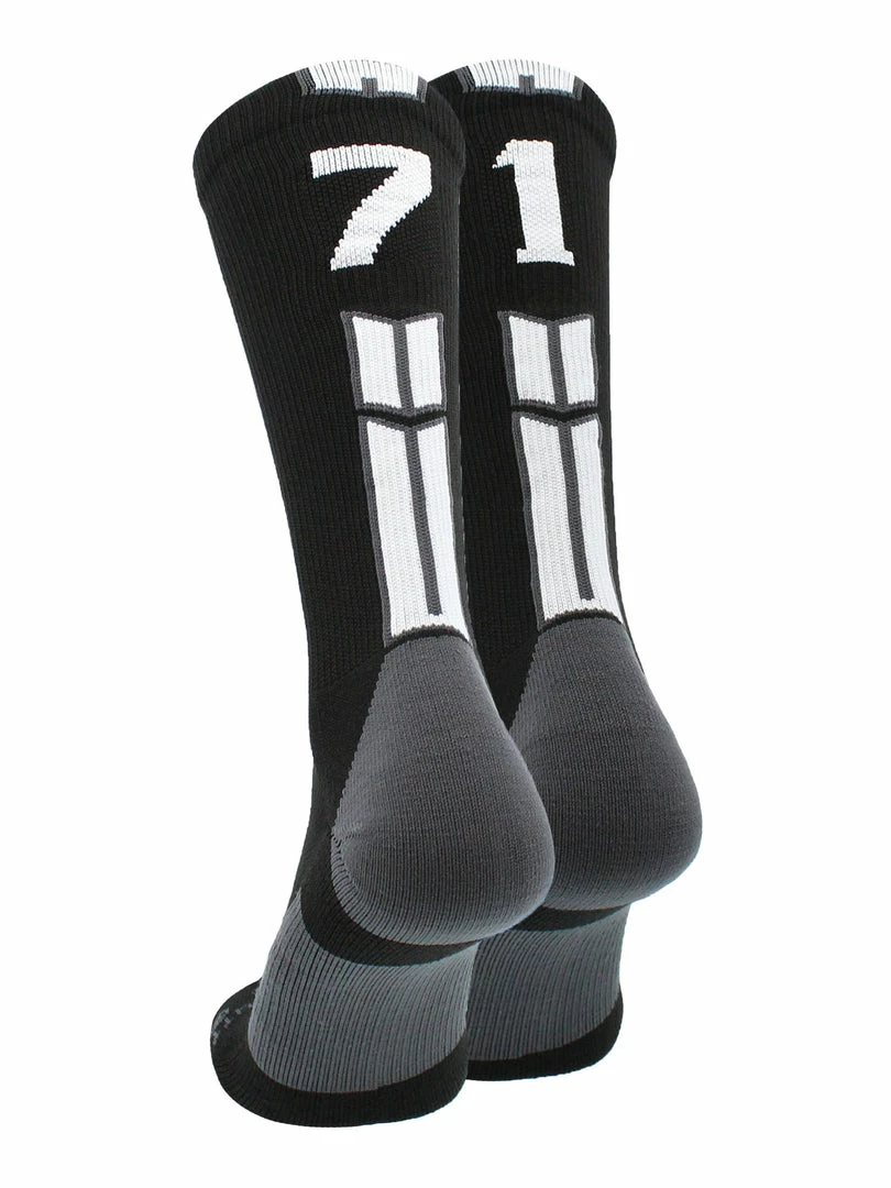 Buy โญ MadSportsStuff Black Player ID Custom Number Crew ๐งฆ Socks For ๐ Basketball Lacrosse Volleyball Boys And ๐ง Girls ๐ 8 MadSportsStuff Black Player ID Custom Number Crew Socks For Basketball Lacrosse Volleyball Boys And Girls