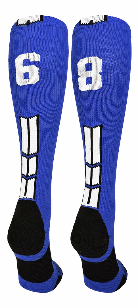 Brand new ๐ฅฐ MadSportsStuff Royal Player ID Custom Number Over The Calf ๐งฆ Socks For ๐ฅ Softball โพ Baseball Football Boys And ๐ง Girls ๐ 12 MadSportsStuff Royal Player ID Custom Number Over The Calf Socks For Softball Baseball Football Boys And Girls