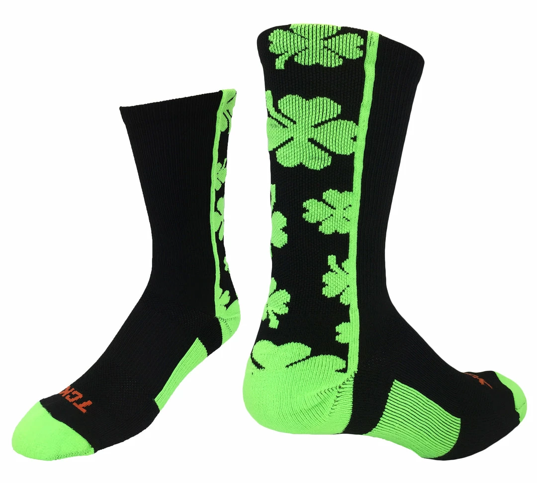 Best Sale ๐ TCK Shamrock Lucky Clover ๐งฆ Socks Crew Length ๐ Basketball ๐งฆ Socks ๐ 3 TCK Shamrock Lucky Clover Socks Crew Length Basketball Socks