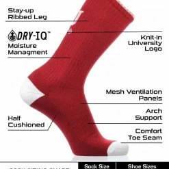 Best Sale ๐ TCK Indiana Hoosiers ๐งฆ Socks Campus Legend Crew Length All Schools ๐ 6 TCK Indiana Hoosiers Socks Campus Legend Crew Length All Schools