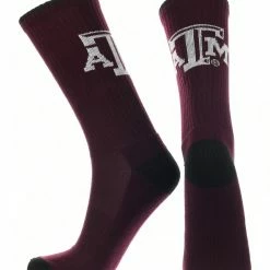 TCK Texas A&M Aggies Socks Campus Legend Crew Length All Schools
