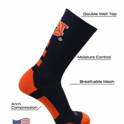 Cheapest 🥰 TCK All Schools Auburn Tigers 🧦 Socks Baseline Crew ❤️ 9 TCK All Schools Auburn Tigers Socks Baseline Crew