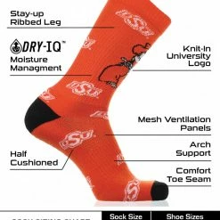 Discount ๐ฅฐ TCK Oklahoma State Cowboys ๐งฆ Socks Crew Length Sock Mayhem ๐ 6 TCK Oklahoma State Cowboys Socks Crew Length Sock Mayhem