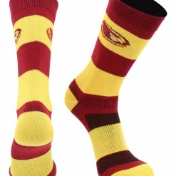 TCK Iowa State Cyclones Socks Game Day Striped Crew Socks All Schools