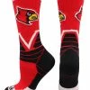 TCK Louisville Cardinals Socks Victory Crew All Schools