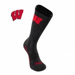 TCK University Of Wisconsin Badgers Socks - Pure Merino Wool - Far Trek All Schools