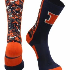 TCK Illinois Fighting Illini Socks Digital Camo Crew