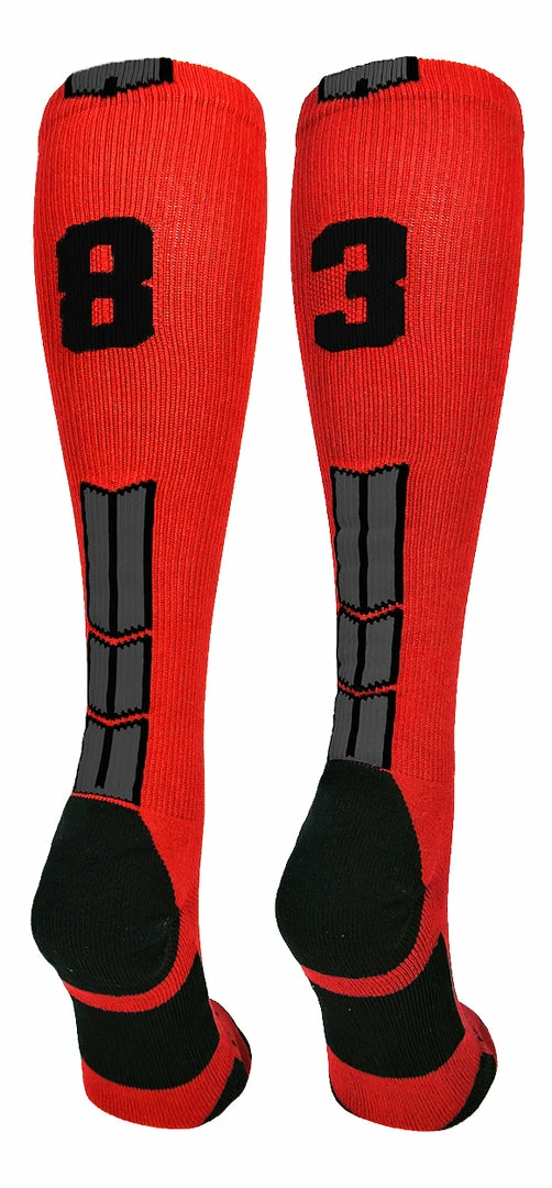 Wholesale π₯° MadSportsStuff βΎ Baseball 𧦠Socks Red And Black Player ID Custom Number Over The Calf 𧦠Socks For π₯ Softball βΎ Baseball Football Boys And π§ Girls π 47 MadSportsStuff Baseball Socks Red And Black Player ID Custom Number Over The Calf Socks For Softball Baseball Football Boys And Girls