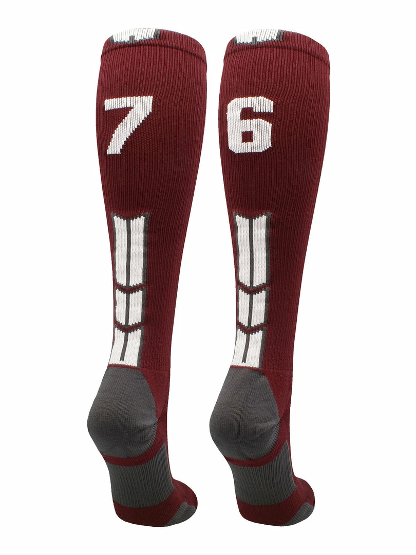 Best Sale ๐ MadSportsStuff Maroon Player ID Custom Number Over The Calf ๐งฆ Socks For ๐ฅ Softball โพ Baseball Football Boys And ๐ง Girls ๐ฅ Softball ๐งฆ Socks ๐ 31 MadSportsStuff Maroon Player ID Custom Number Over The Calf Socks For Softball Baseball Football Boys And Girls Softball Socks