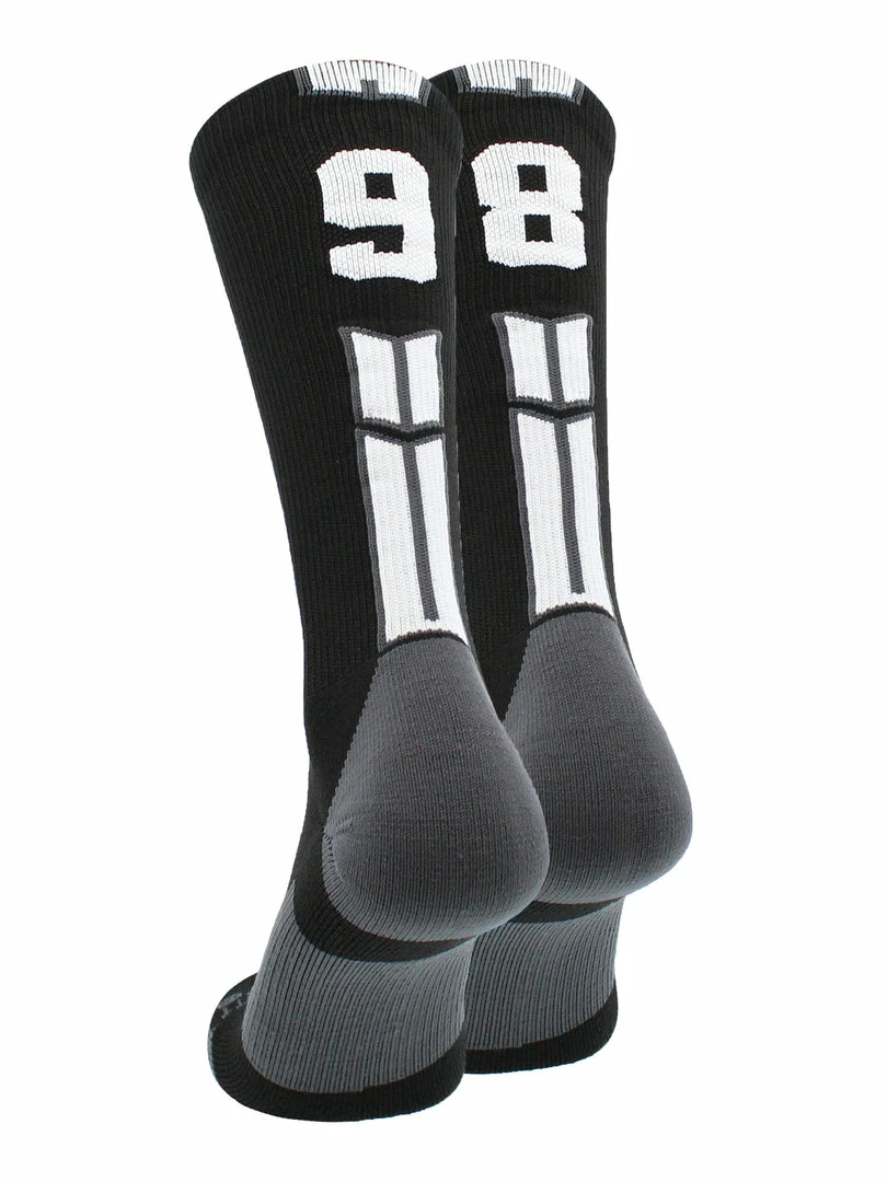 Outlet ๐งจ MadSportsStuff Black Player ID Custom Number Crew ๐งฆ Socks For ๐ Basketball Lacrosse Volleyball Boys And ๐ง Girls Volleyball ๐งฆ Socks ๐ฏ 92 MadSportsStuff Black Player ID Custom Number Crew Socks For Basketball Lacrosse Volleyball Boys And Girls Volleyball Socks