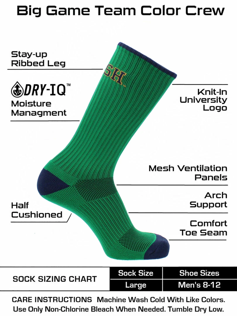 Hot Sale ๐ TCK All Schools Notre Dame ๐งฆ Socks University Of Notre Dame Fighting Irish ๐งฆ Socks Campus Legend Crew ๐ฅ 3 TCK All Schools Notre Dame Socks University Of Notre Dame Fighting Irish Socks Campus Legend Crew